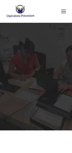 Page d&rsquo;accueil de operations-prevention.fr sur mobile